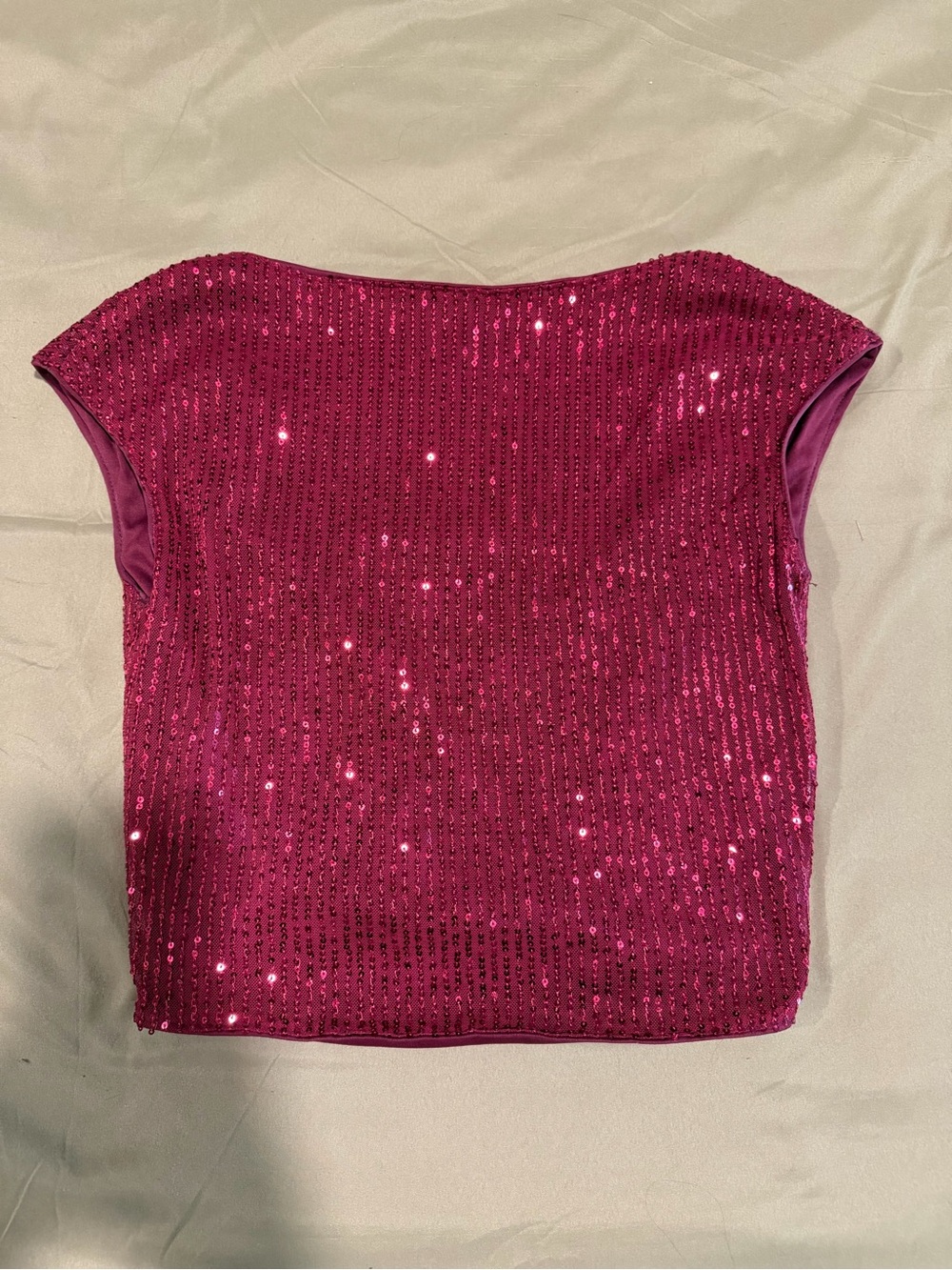 Sequin Embellished Women's Top in Fuchsia